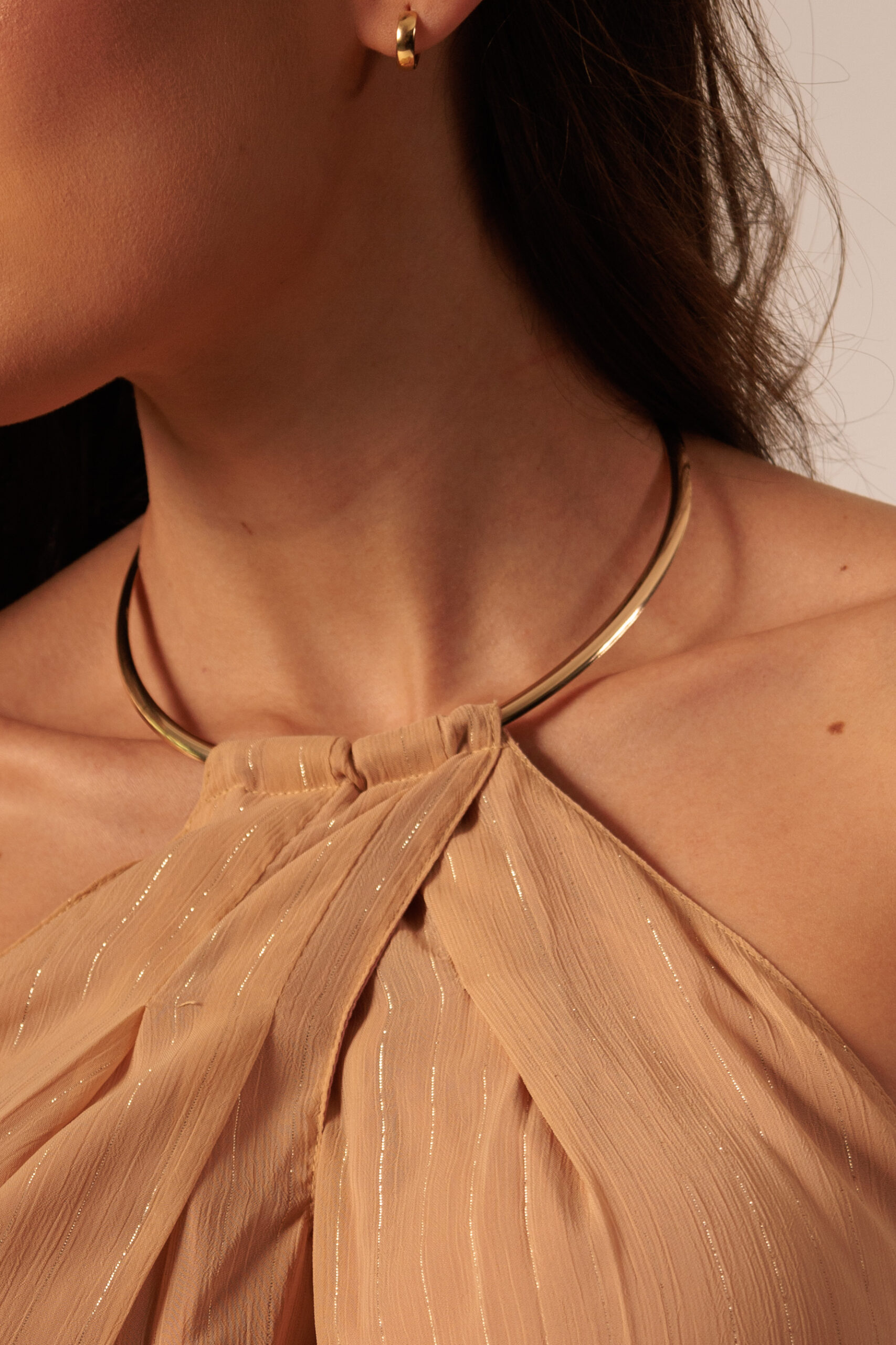Vestido Nivea Bege Lurex - Imagem 3