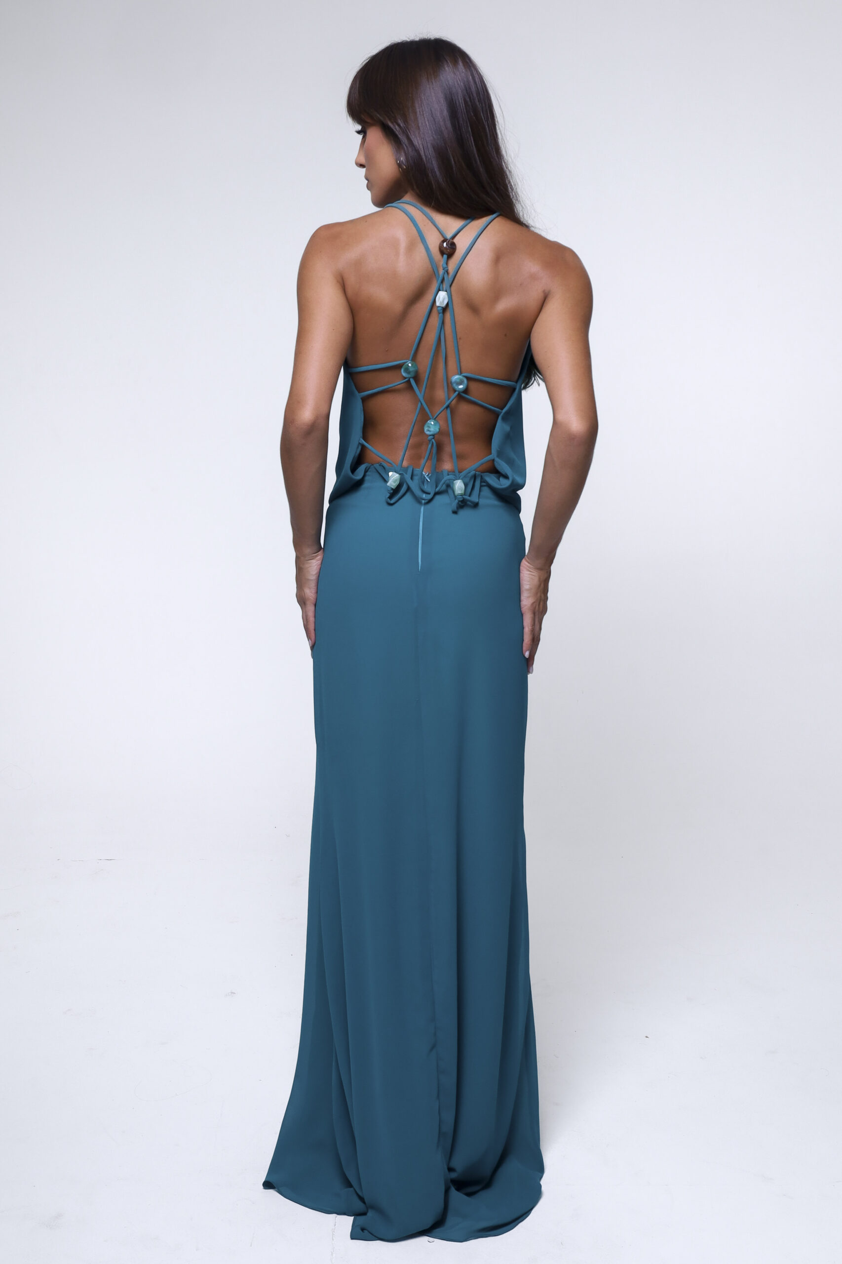 Vestido Isla Azul Longo - Imagem 2