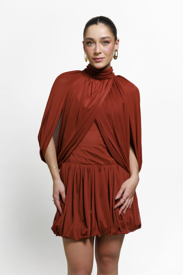 Vestido Diana Terracota Curto